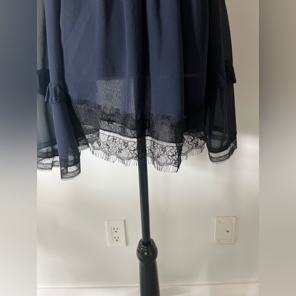 Nicholas Navy Lace Off Shoulder Top - Picture 7 of 16
